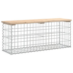 Vidaxl Garden Bench Gabion Design 103X31.5X42 Cm Solid Wood Pine Garden Benches - thumbnail 2