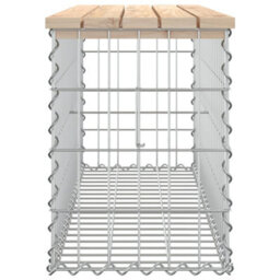 Vidaxl Garden Bench Gabion Design 103X31.5X42 Cm Solid Wood Pine Garden Benches - thumbnail 4