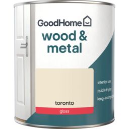 GoodHome Toronto Gloss Interior Metal & Wood Paint, 750Ml - thumbnail 2
