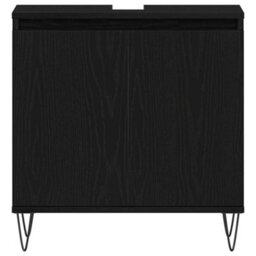 Berkfield Bathroom Sink Cabinet Black Oak 58X33X60 Cm Engineered Wood - thumbnail 6