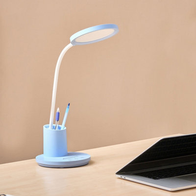 Beliani Blue Desk Lamp With Adjustable Arm, Stepless Dimmer And 3 Cct Modes - Compact Office Lighting - image 1