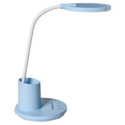 Beliani Blue Desk Lamp With Adjustable Arm, Stepless Dimmer And 3 Cct Modes - Compact Office Lighting - thumbnail 4
