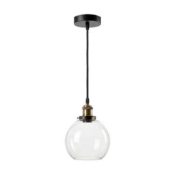 Emitto Retro Industrial Glass Lampshade Ceiling Pendant Light Adjustable C... - thumbnail 2
