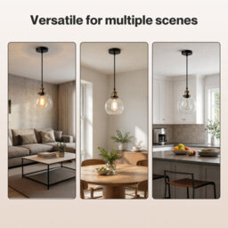 Emitto Retro Industrial Glass Lampshade Ceiling Pendant Light Adjustable C... - thumbnail 9