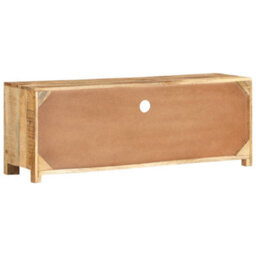 Berkfield Tv Cabinet 110X30X40 Cm Rough Mango Wood - thumbnail 4