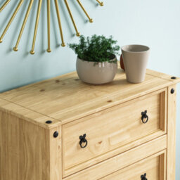 Lassic Vida Designs Corona 4 Drawer Chest Mexican Solid Waxed Pine (H)1150mm (W)800mm (D)400mm - thumbnail 3