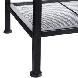 Tectake Bedside Table Rochester - Industrial Style, With Tray Shelf, Grid Shelf, 41.5 X 41 X 56 Cm - Industrial Wood Dark, Rustic - thumbnail 6