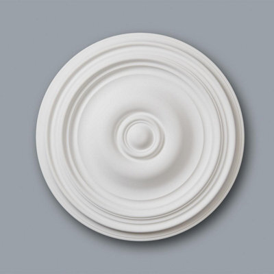 Yes-Online M75 Ceiling Rose - Medallion Lightweight Resin Contemporary Modern Light Chandelier Feature Paintable Ceiling Centre 40Cm - image 1