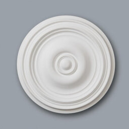 Yes-Online M75 Ceiling Rose - Medallion Lightweight Resin Contemporary Modern Light Chandelier Feature Paintable Ceiling Centre 40Cm - thumbnail 1