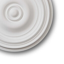 Yes-Online M75 Ceiling Rose - Medallion Lightweight Resin Contemporary Modern Light Chandelier Feature Paintable Ceiling Centre 40Cm - thumbnail 5