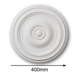Yes-Online M75 Ceiling Rose - Medallion Lightweight Resin Contemporary Modern Light Chandelier Feature Paintable Ceiling Centre 40Cm - thumbnail 6