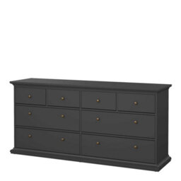 Wyld Haus Osaka Farmhouse Dark Grey Wide Wooden 8-Drawer Chest Of Drawers - thumbnail 4