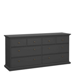 Wyld Haus Osaka Farmhouse Dark Grey Wide Wooden 8-Drawer Chest Of Drawers - thumbnail 3