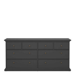 Wyld Haus Osaka Farmhouse Dark Grey Wide Wooden 8-Drawer Chest Of Drawers - thumbnail 2