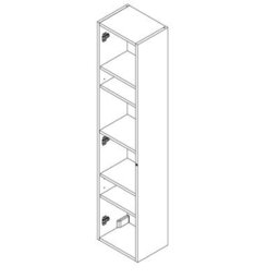 Cygnus bath Bequia Tall Bathroom Cabinet 30Cm Matt Blue - thumbnail 5