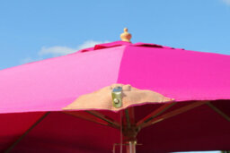 Large Hardwood Garden Parasol Umbrella-3.5M Wide-Pink - thumbnail 6