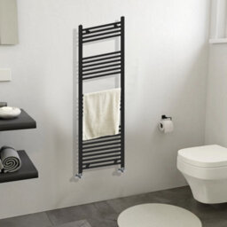 ARKO BATHROOM Arko Towel Radiator, Heated Towel Rails,wall Mounted Ladder Radiators 400X1600mm,  Black - thumbnail 7