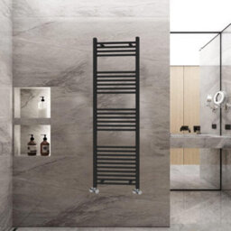 ARKO BATHROOM Arko Towel Radiator, Heated Towel Rails,wall Mounted Ladder Radiators 400X1600mm,  Black - thumbnail 4