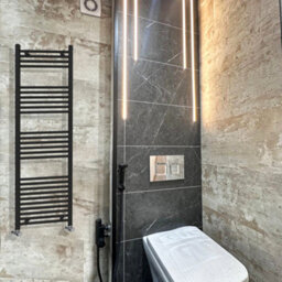 ARKO BATHROOM Arko Towel Radiator, Heated Towel Rails,wall Mounted Ladder Radiators 400X1600mm,  Black - thumbnail 6