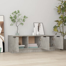 Berkfield Tv Cabinet Concrete Grey 102X35X36.5 Cm Engineered Wood - thumbnail 3