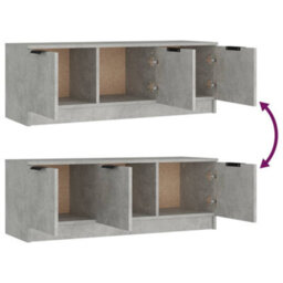 Berkfield Tv Cabinet Concrete Grey 102X35X36.5 Cm Engineered Wood - thumbnail 9