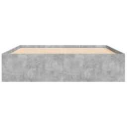 Berkfield Bed Frame Concrete Grey 140X200 Cm - thumbnail 6