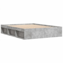 Berkfield Bed Frame Concrete Grey 140X200 Cm - thumbnail 8