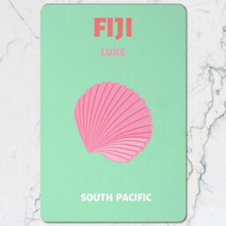 Benjamin Tate Design Fiji Luxe South Pacific Placemat Coaster Set Premium Print Technology Wood Base Limited Edition - thumbnail 2