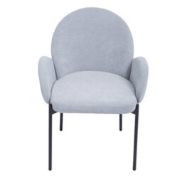 Thehotsale 2Pcs Upholstered Dining Chairs With Armrest In Grey For Living Room,office,bedroom - thumbnail 2