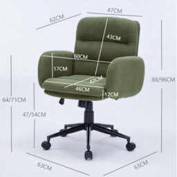 Padded Dining Chair With 180 Degree Auto Rotation, Chenille Fabric Upholstery, Metal Frame - Grey - thumbnail 2