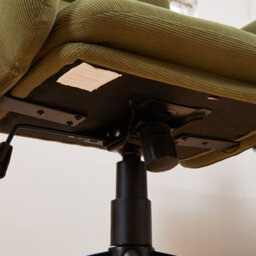 Padded Dining Chair With 180 Degree Auto Rotation, Chenille Fabric Upholstery, Metal Frame - Grey - thumbnail 7
