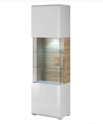Arte Toledo 05 Display Cabinet - 610mm X 2040mm X 390mm - Elegance Meets Functionality With Optional Led Lighting - image 1