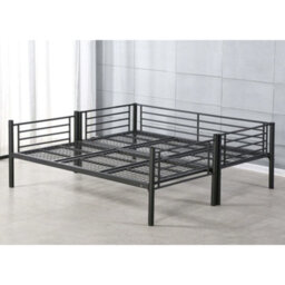 Reinforced Beds, Anmer Bunk Bed In Black - Strong Mesh Base With Solid Structure - Suitable For Adult Use -  Single (3Ft) - thumbnail 3