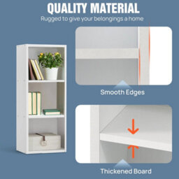 3 Tier Cube Modern Book Shelves Storage Shelf Bookcase Display Unit Organizer - thumbnail 5