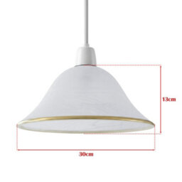White Glass Pendant Light Shade 30Cm E27 Easy Fit Replacement Lamp Shade For Kitchen Dining And Bedroom Lighting - thumbnail 3