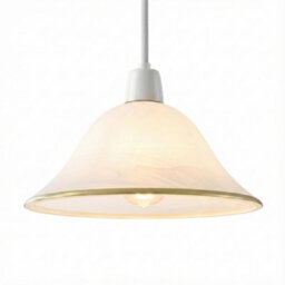 White Glass Pendant Light Shade 30Cm E27 Easy Fit Replacement Lamp Shade For Kitchen Dining And Bedroom Lighting - thumbnail 4