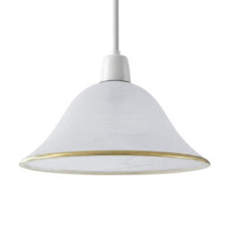 White Glass Pendant Light Shade 30Cm E27 Easy Fit Replacement Lamp Shade For Kitchen Dining And Bedroom Lighting - thumbnail 1