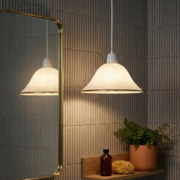 White Glass Pendant Light Shade 30Cm E27 Easy Fit Replacement Lamp Shade For Kitchen Dining And Bedroom Lighting - thumbnail 5