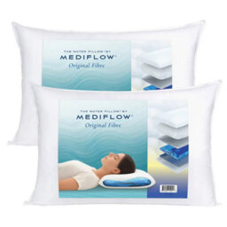 Mediflow Waterbase™ Fibre Pillow Pair Adjustable Firmness For Better Sleep And Neck Pain Relief - thumbnail 1