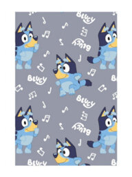 Bluey Grey Fleece Blanket Polyester Soft Throw - thumbnail 1