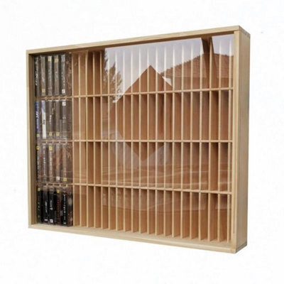 Wall Mount Storage Shelf Cassette Storage Rack Wooden Cd - image 1