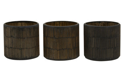 Orsina Gaia Set Of 3 Mosaic Tealight Holders - image 1