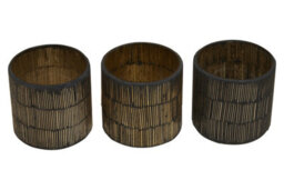 Orsina Gaia Set Of 3 Mosaic Tealight Holders - thumbnail 3