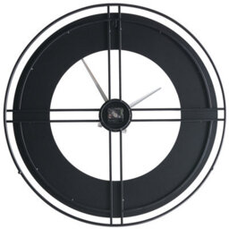 Wyld And Coco Industrial Wall Clock 80Cm Matte Black Iron With Gold Roman Numerals - thumbnail 3