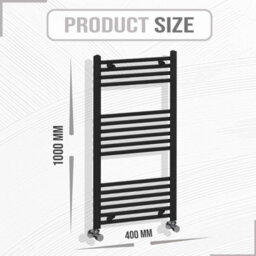 ARKO BATHROOM Arko Towel Radiator, Heated Towel Rails,wall Mounted Ladder Radiators 400X1000mm,black - thumbnail 4