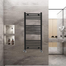 ARKO BATHROOM Arko Towel Radiator, Heated Towel Rails,wall Mounted Ladder Radiators 400X1000mm,black - thumbnail 5