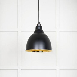 From the Anvil Smooth Brass Brindley Pendant In Elan Black - thumbnail 3