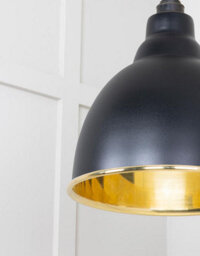 From the Anvil Smooth Brass Brindley Pendant In Elan Black - thumbnail 6