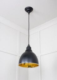 From the Anvil Smooth Brass Brindley Pendant In Elan Black - thumbnail 5