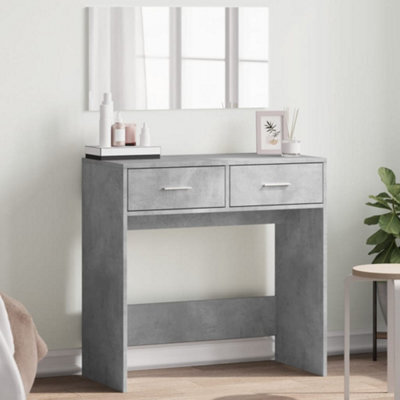 Berkfield Dressing Table With Mirror Concrete Grey 80X39X80 Cm - image 1